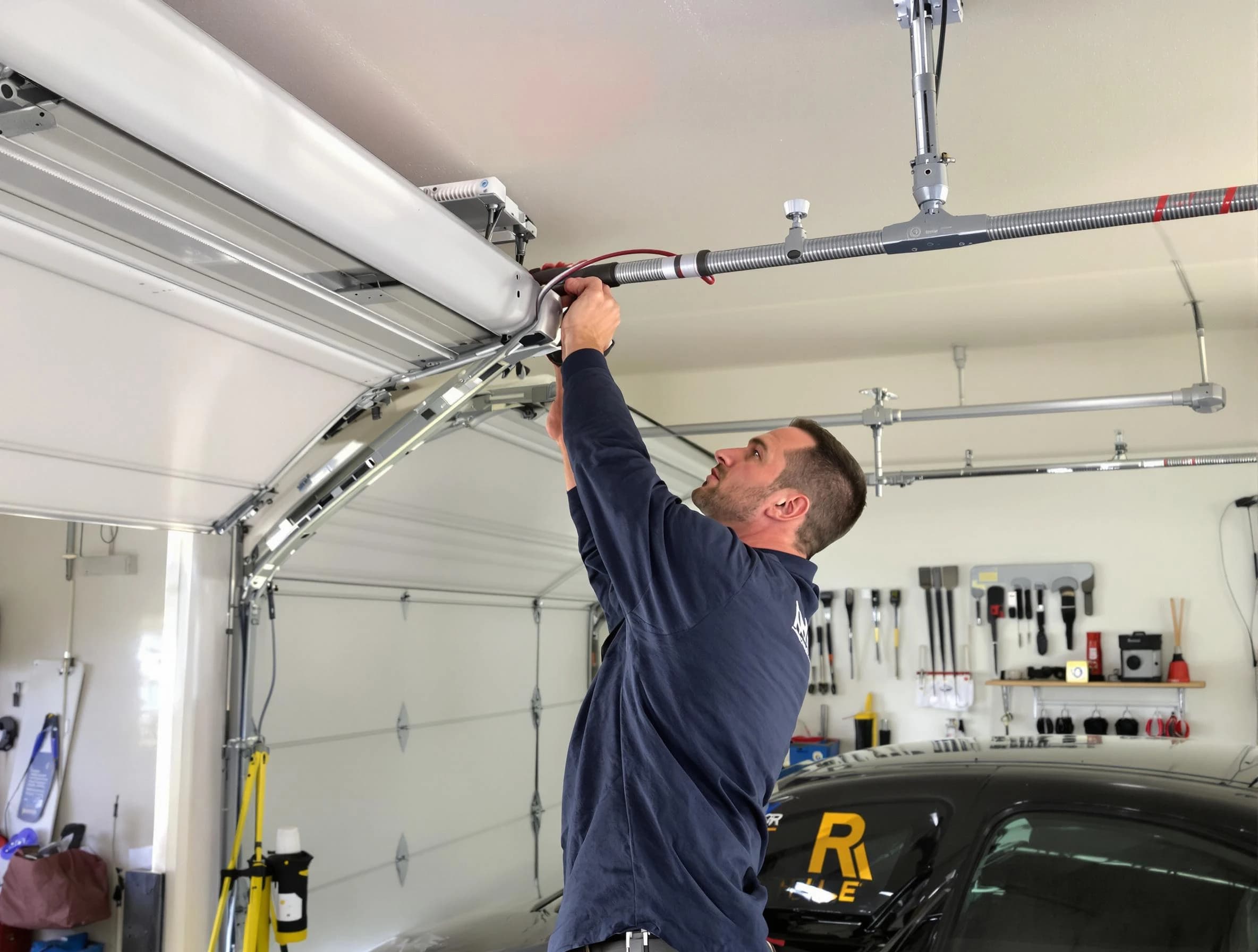 Swissvale Garage Door Repair technician performing garage door cable repair in Swissvale