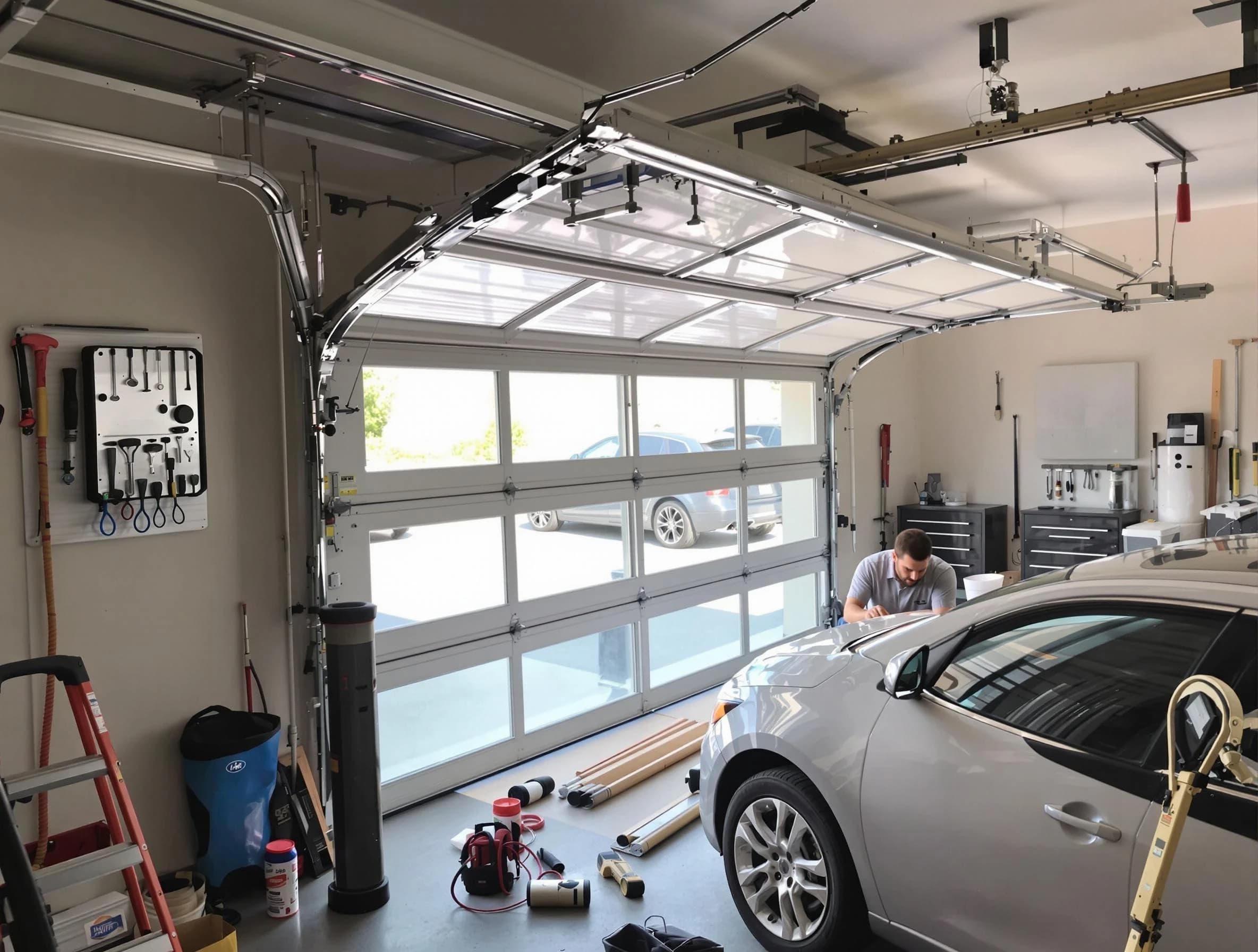Garage door noise reduction service by Swissvale Garage Door Repair in Swissvale