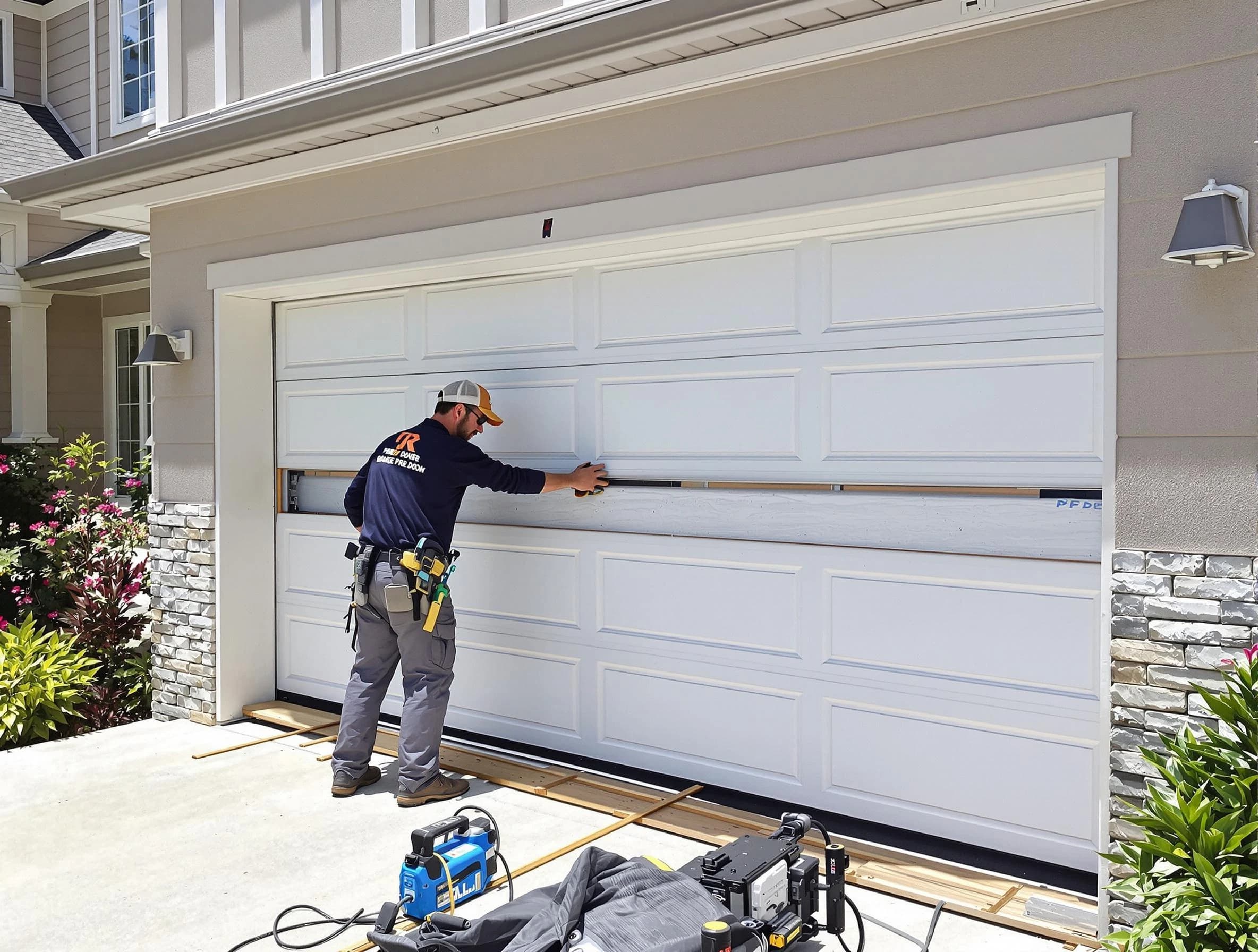 Swissvale Garage Door Repair team performing complete garage door replacement at Swissvale residence