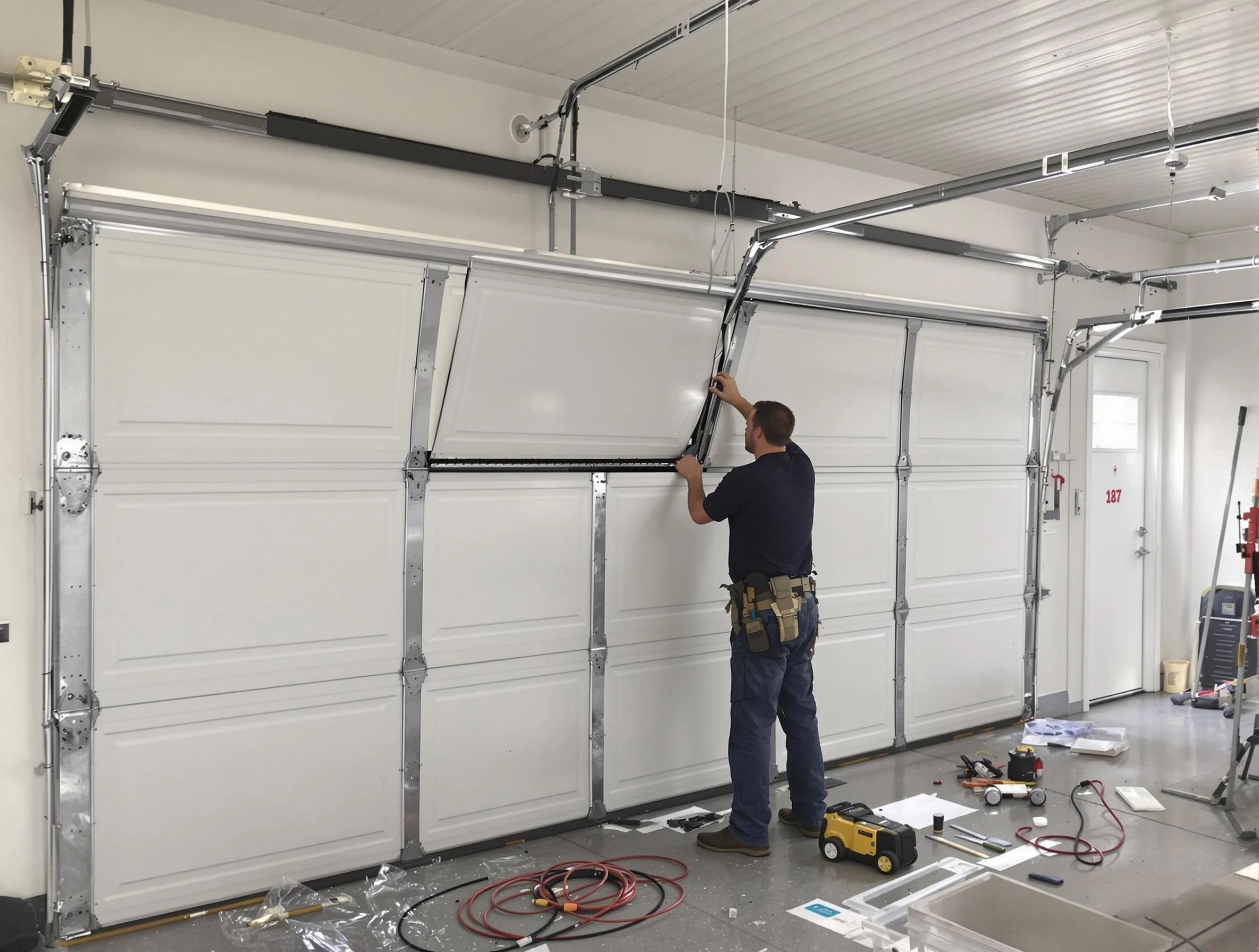 Garage Door Section Replacement in Swissvale